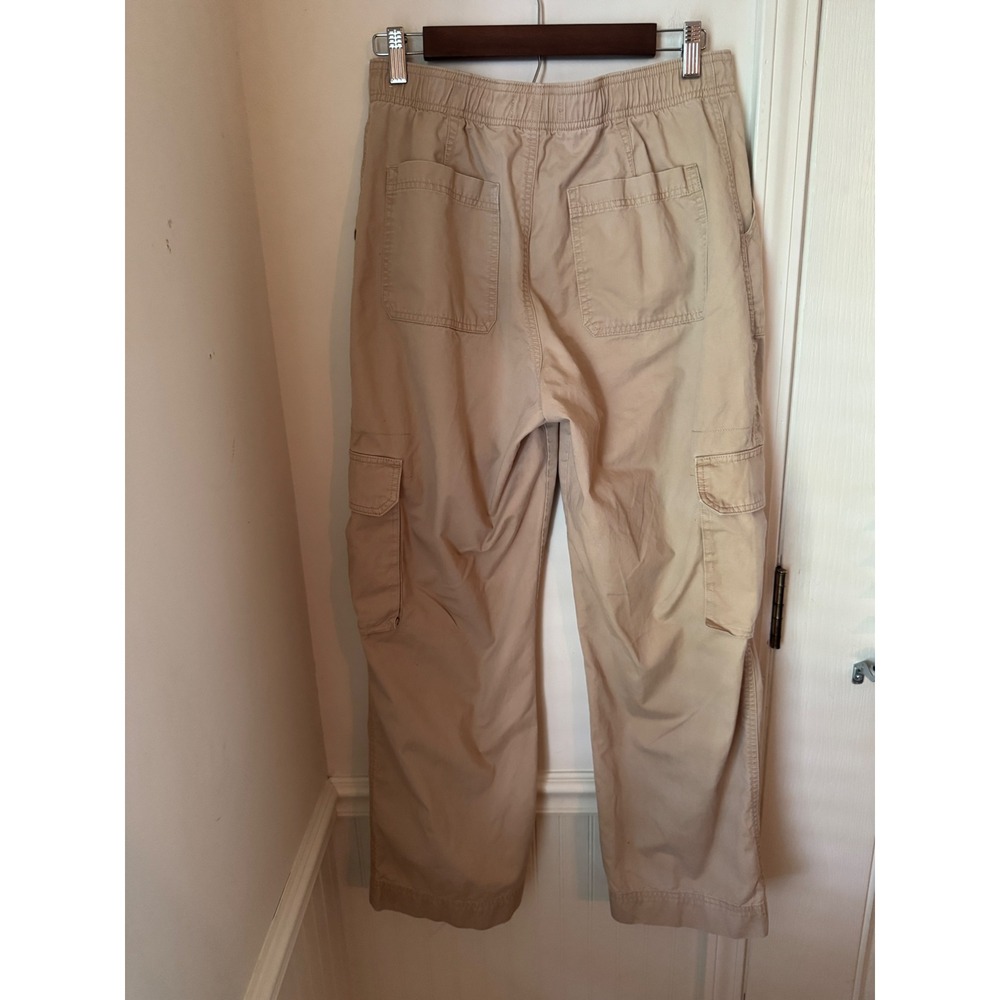 Abercrombie & Fitch Curve Love Cargo Pants Tan Khaki Wide Leg 29/8 Cotton - Picture 2 of 8